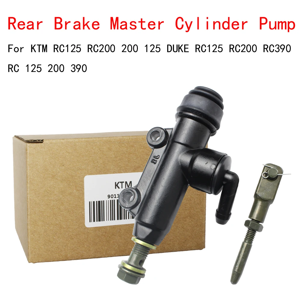 Black Rear Brake Master Cylinder Brake Pump For Ktm Duke 200 Duke 390 Rc125 Rc200 Rc390 Rc 125 200 390 90113060000