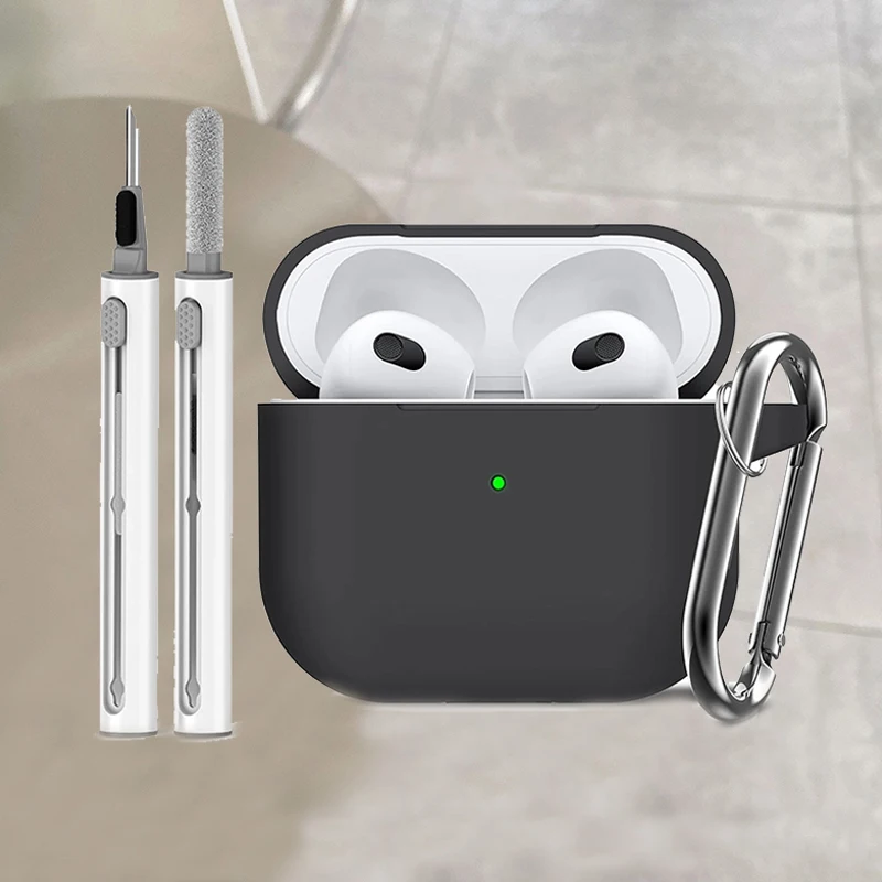 Étui de charge en silicone souple pour hommes et femmes avec kit de nettoyage, étui de protection pour AirPods merveilleuse génération, Isabel, maintenant