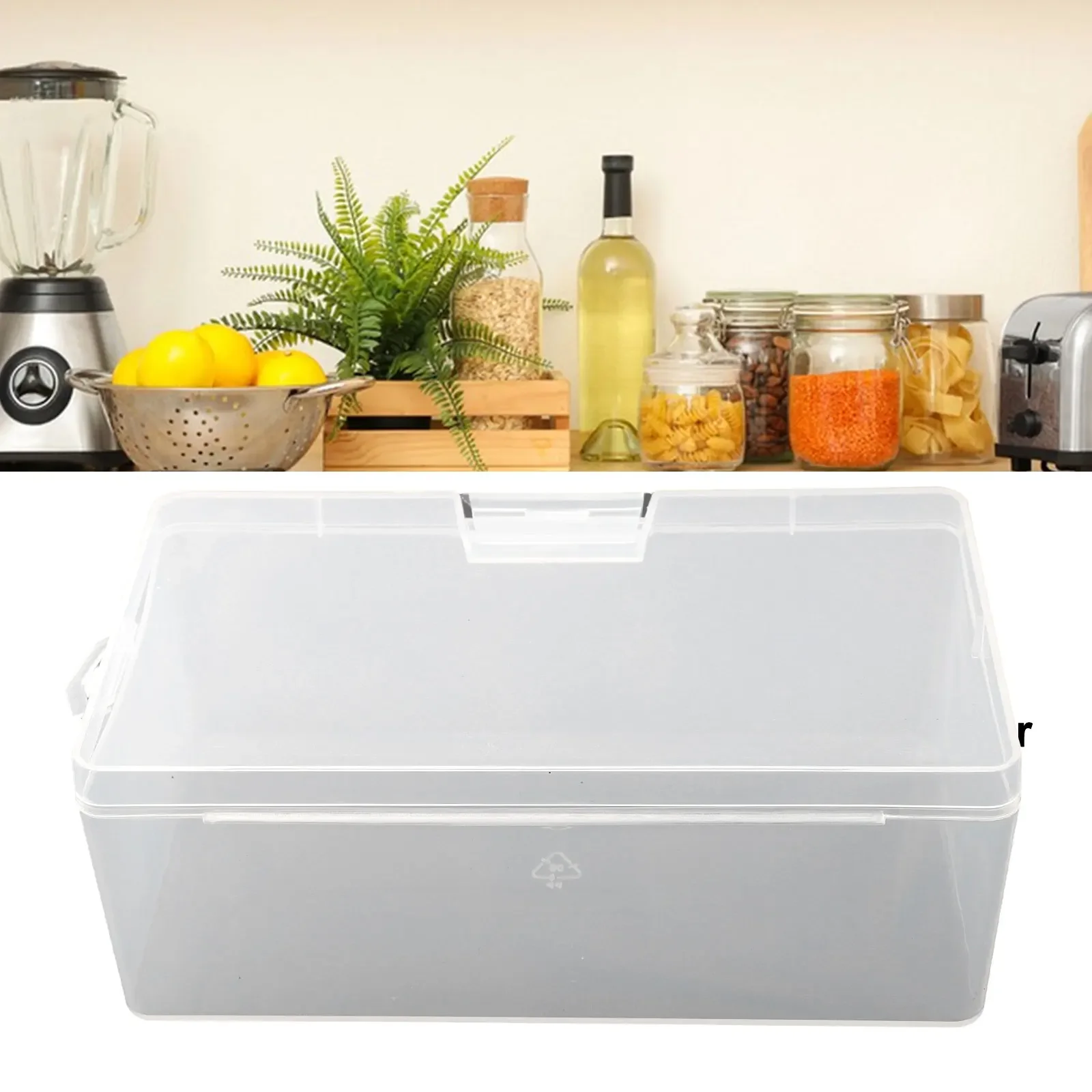 1pc Rectangular Plastic Transparent With Lid Storage Box Collection Container Case 16*8.8*6cm Home Storage Organization