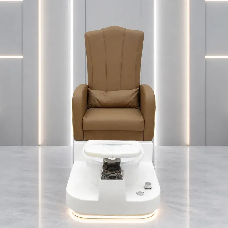 Electric Reclining Manicure Massage Chair with Foot Bath Spa Sofa Recliner Stool for Beauty Relaxation Comfort