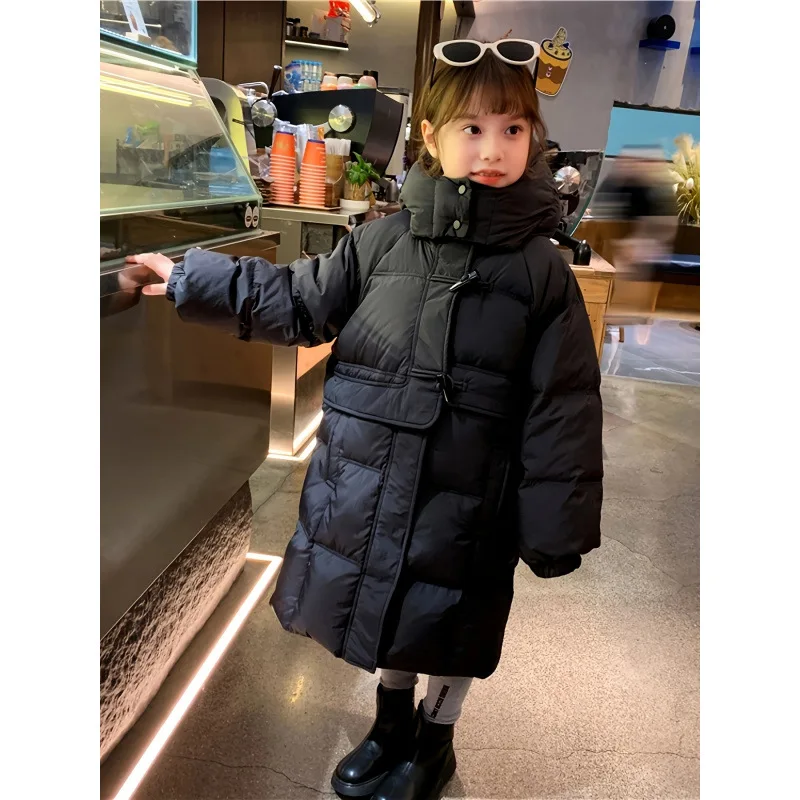 

Girls down Coat Children'S Grey Goose down Fill Winter Coat Female Kids' Clothes Fashionable And Warm