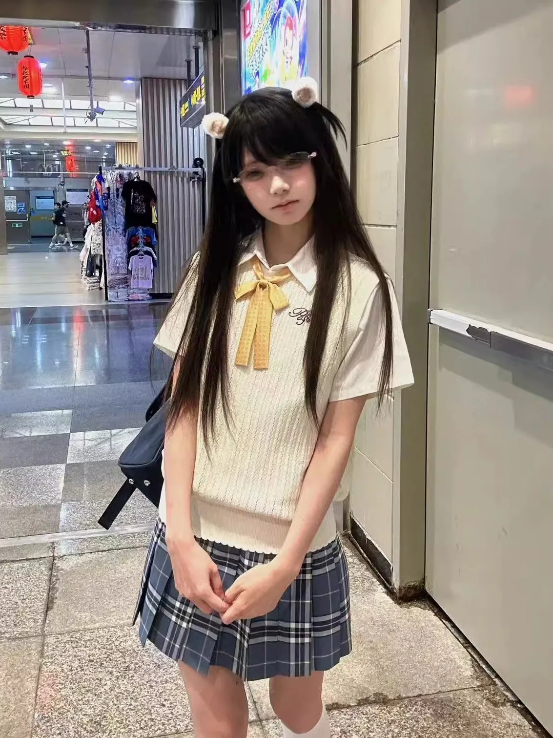 

Carosaeki Japanese Woolen Skirt High Waist Plaid Skirt School orm Sle Pleated Skirt Women's Faion Autumn 2024