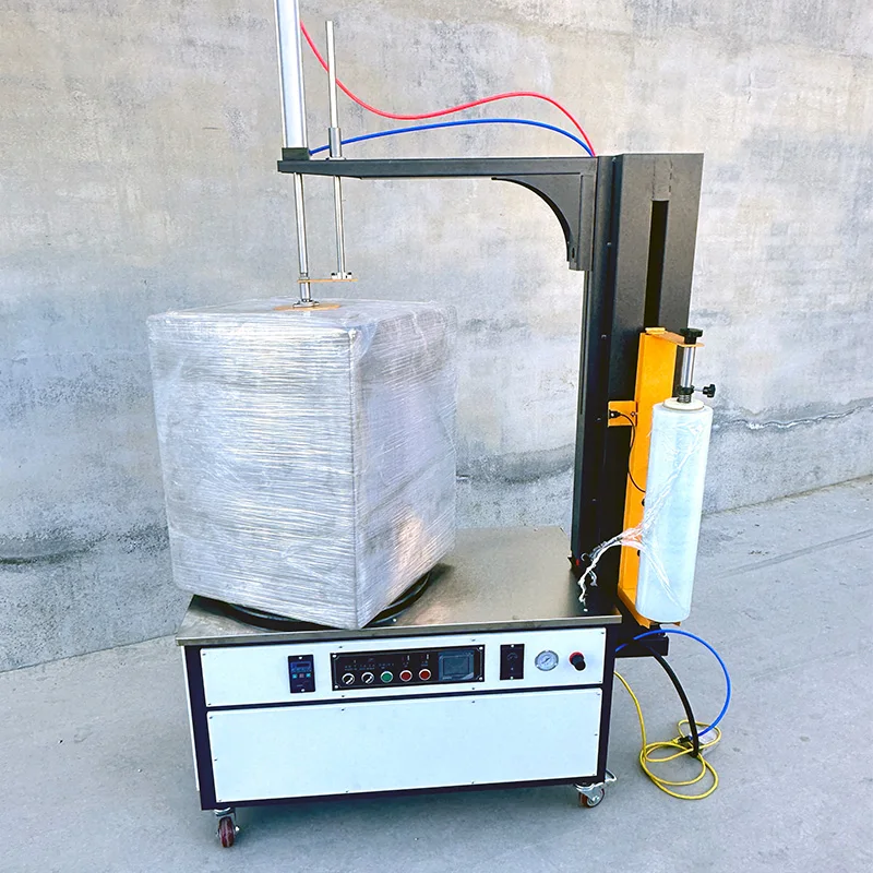 Semi Automatic High Speed 110/220V Pre 50Cm Film Packing Tool Electric Heavy Pallet Stretch Film  Wrapping Machine