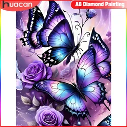 HUACAN 5D DIY Diamond Painting Butterfly New Arrival Embroidery Cross Stitch Animal Full Square Round Mosaic Wall Decor