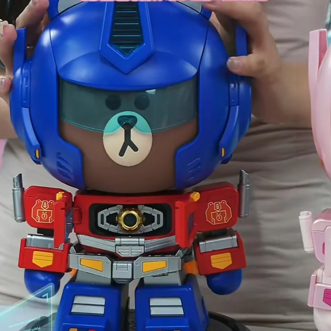 Nowa Wyprzedaż Bloki Transformator & Brązowy Niedźwiedź Optimus Prime Figurka Akcji Model do Składania Kolekcjonerskie Zabawki Prezent dla Przyjaciela