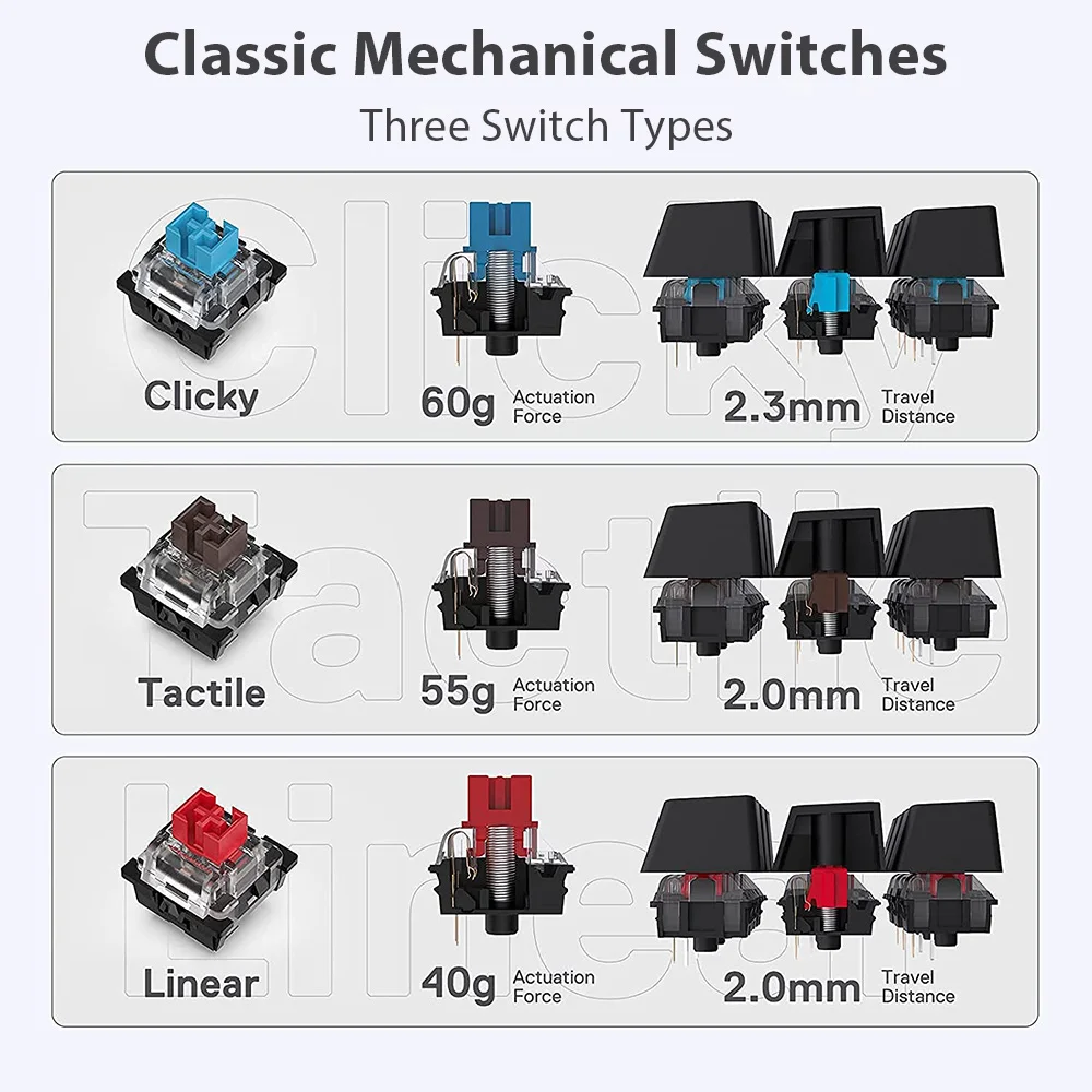 Imagem -02 - Teclado Mecânico com Fio com Retroiluminação a Cores Trocáveis a Quente 87 Teclas Vermelho Marrom Azul Apto para pc Laptop Escritório