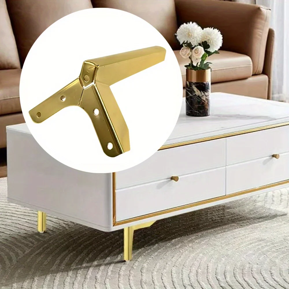 

4pcs Metal Light Luxury Modern Furniture Legs Sofa Bed Cabinet Coffee Table Feet Chair Desk Foot Hardware 15CM Furniture Legs