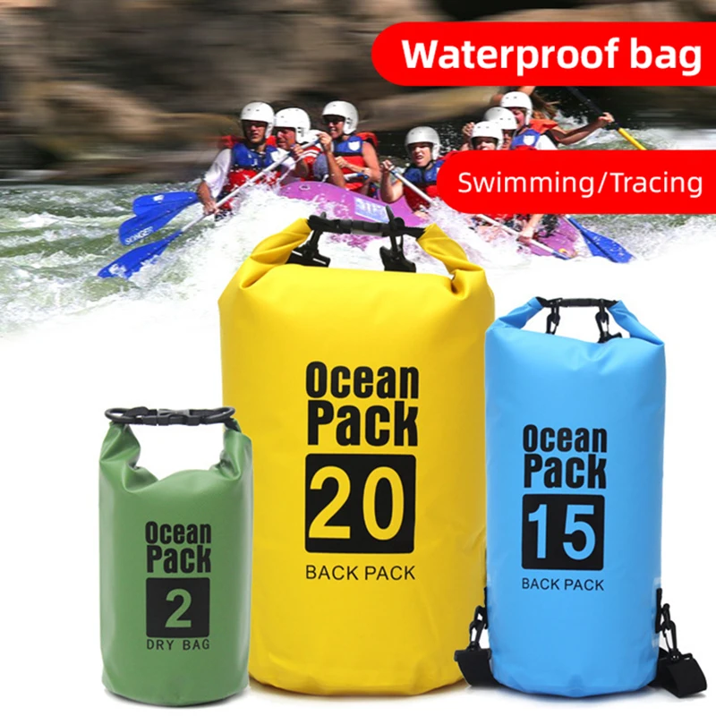 

Waterproof Bags 30L 20L 15L 10L Swimming Sports Bags Backpack Drifting Rafting Surfing Gym Dry Bag Beach Accessories XA391Q