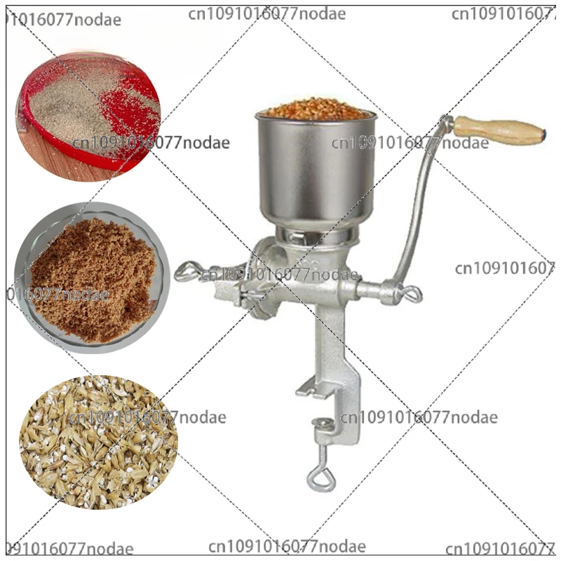 Manual Barley Malt Mill Grain Grinder Crusher Dry Food Corn Nut Hand-Cranked Grinding Machine Powder Hebals Cereals Flour Burr