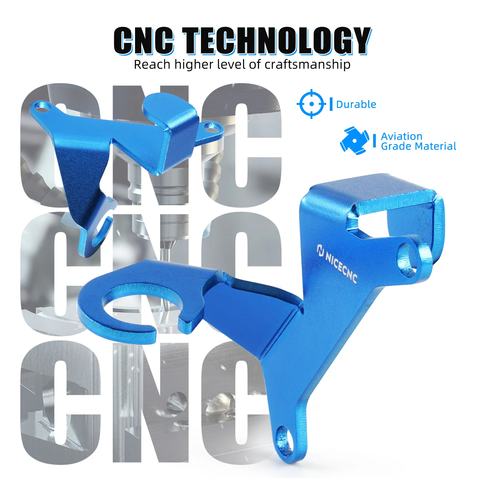 NICECNC ATV Bremsleitungsklemme Kabelschlauchführungshalter für Yamaha RAPTOR 700 2006–2022 RAPTOR 700R 2011–2012 OEM 1S3-1546C-00-00 – Detail 7