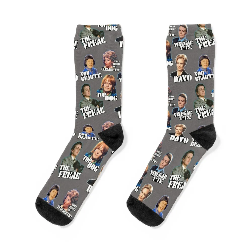 

PRISONER CELL BLOCK H - Vintage Style Character Art - Cast Stars Socks Heating sock funny gift gifts Woman Socks Men's