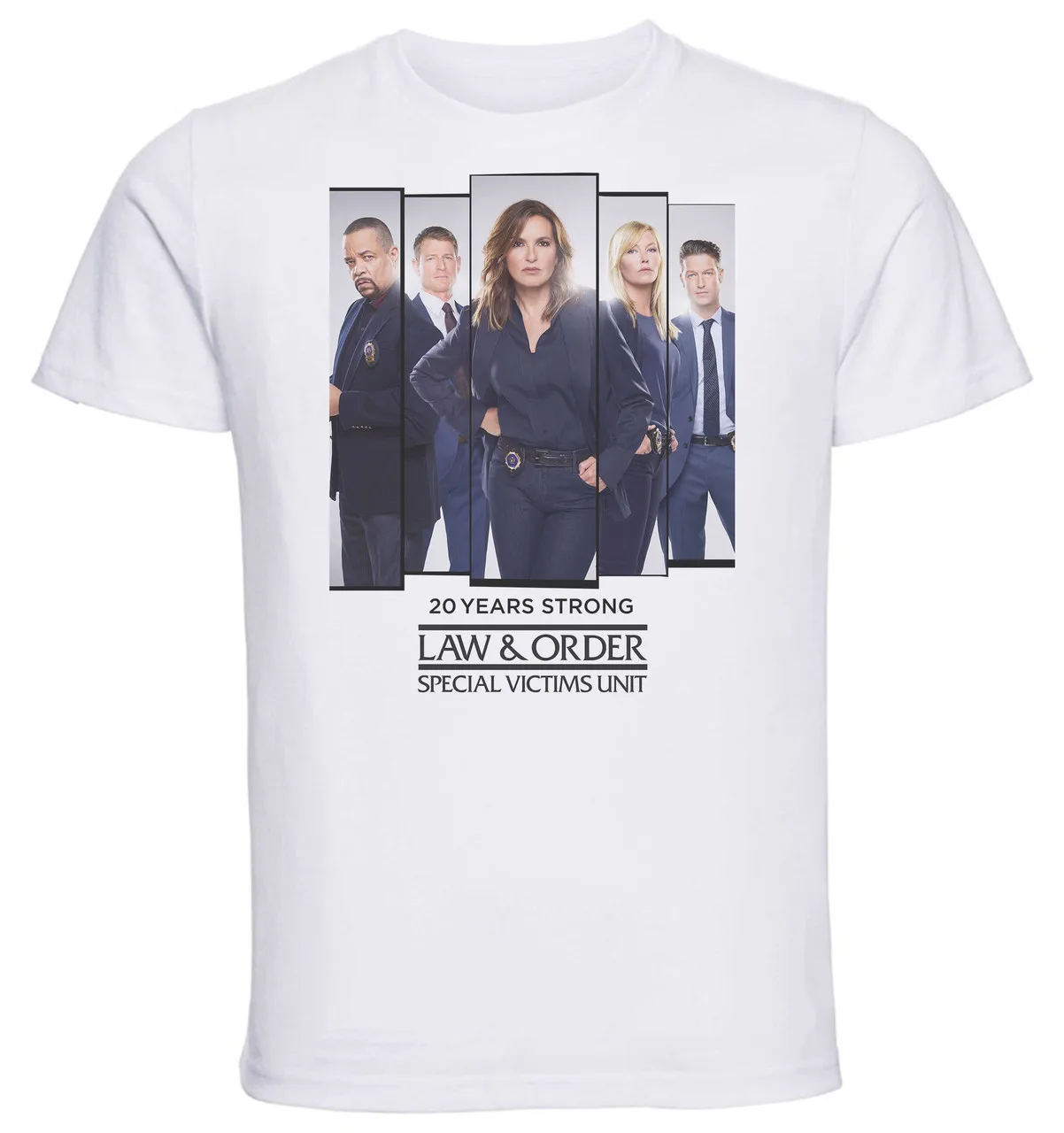 T-Shirt Unisex White TV Series Playbill Law & Order