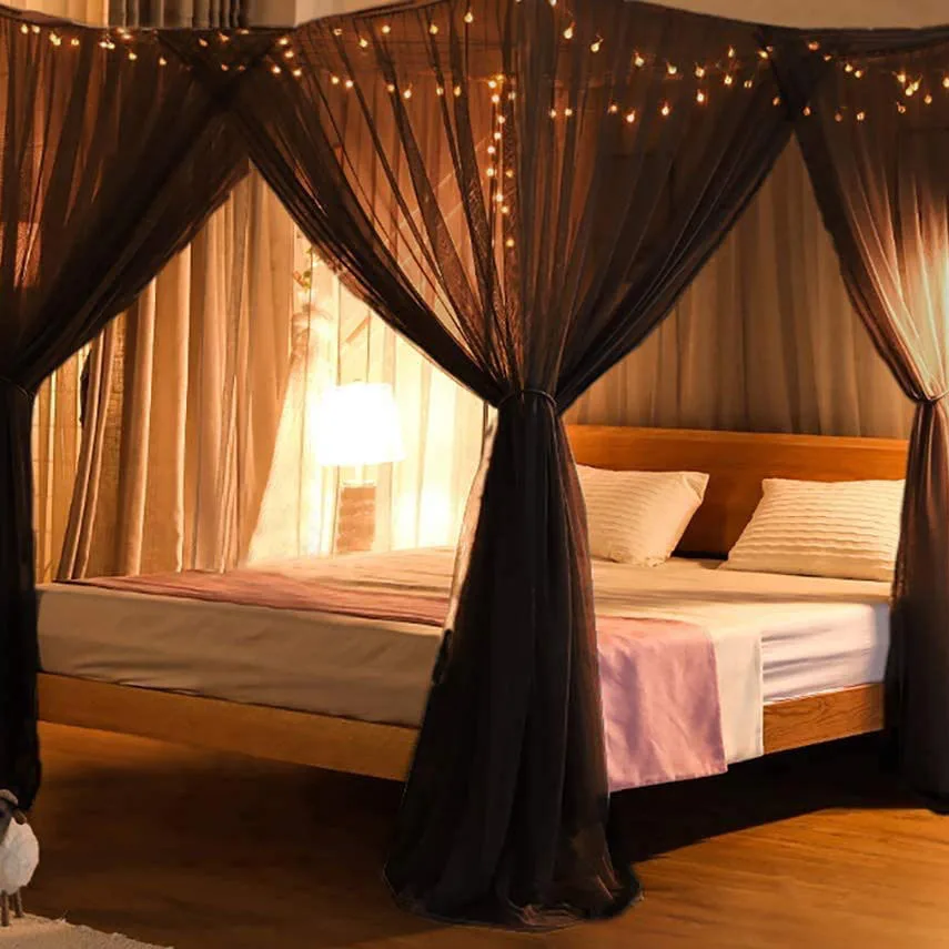 Black Quadrate  Mosquito Net For Bed Canopy Curtain Bed Valance Insecticide Treated Mosquito Net For Outdoor Camping view 4