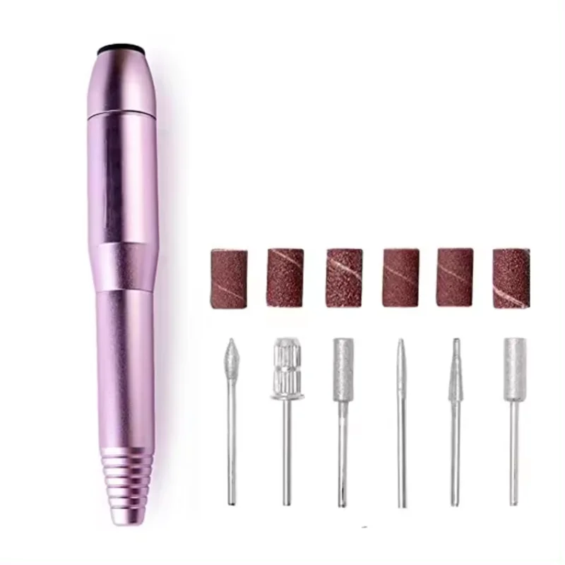 Electric professional nail file kit, electric mini nail drill portable nail polish pen, home beauty nail art tools