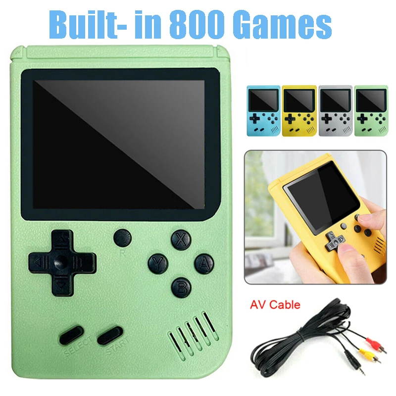 وحدة تحكم ألعاب فيديو ريترو صغيرة محمولة باليد مدمجة 800 لعبة كلاسيكية هدايا Gameboy