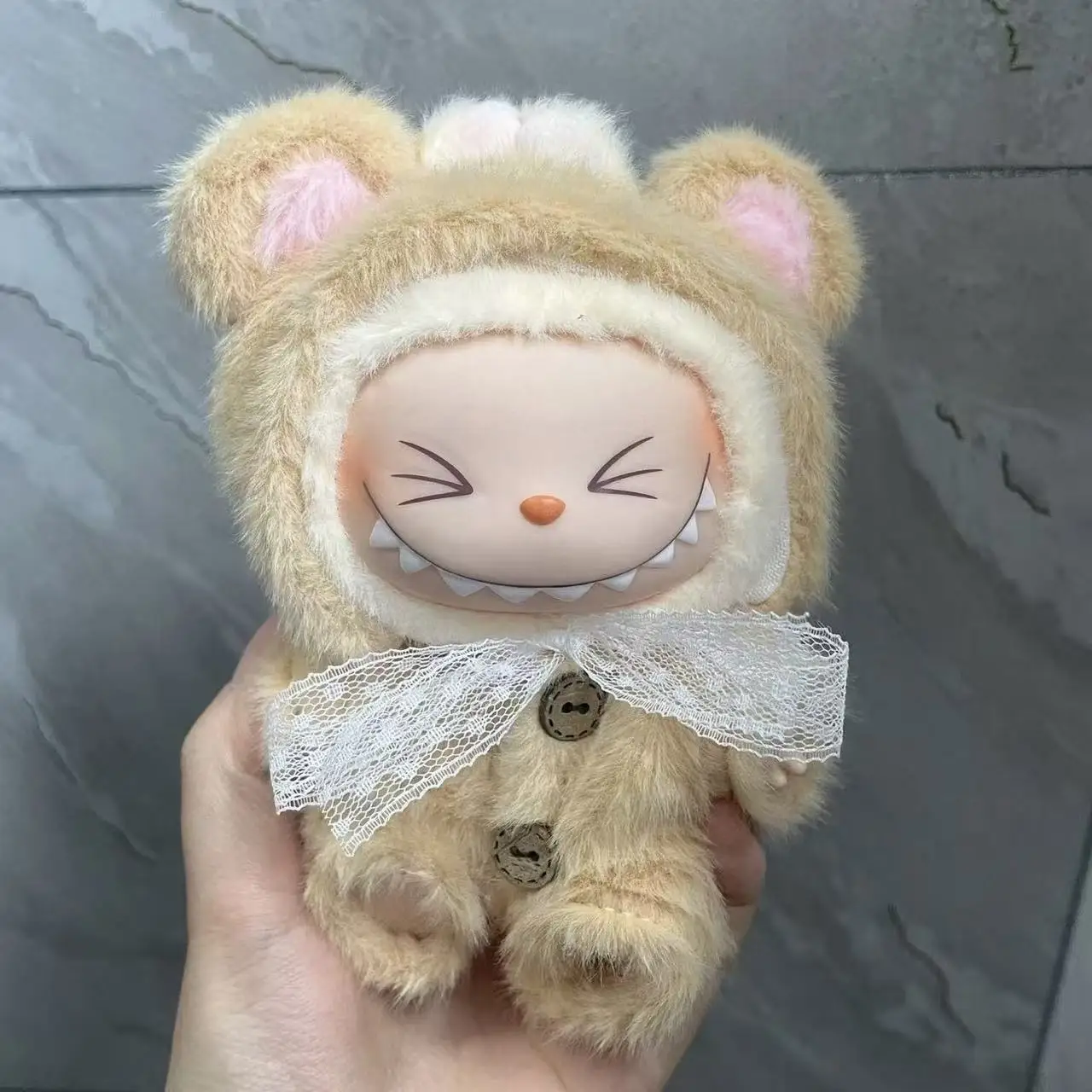 

Милый наряд с мультяшным кроликом для Labubu, плюшевая одежда, модная милая обезьянка, макарон, одежда в корейском стиле для аксессуаров Labbubu
