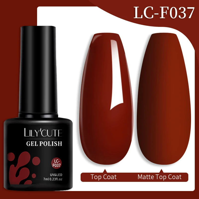LILYCUTE Donkerbruin Gel Nagellak Herfst Winter Chocolade Wijn Rode Karamel Kleur Serie Voor Manicure Nagels Art Gel Vernis