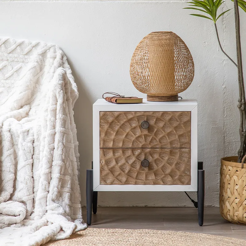 

Nordic Drawers Bedside Table Narrow Wood Classic Modern Nordic Bedside Table Luxury Unique Retro Nachtkastje Furniture For Home