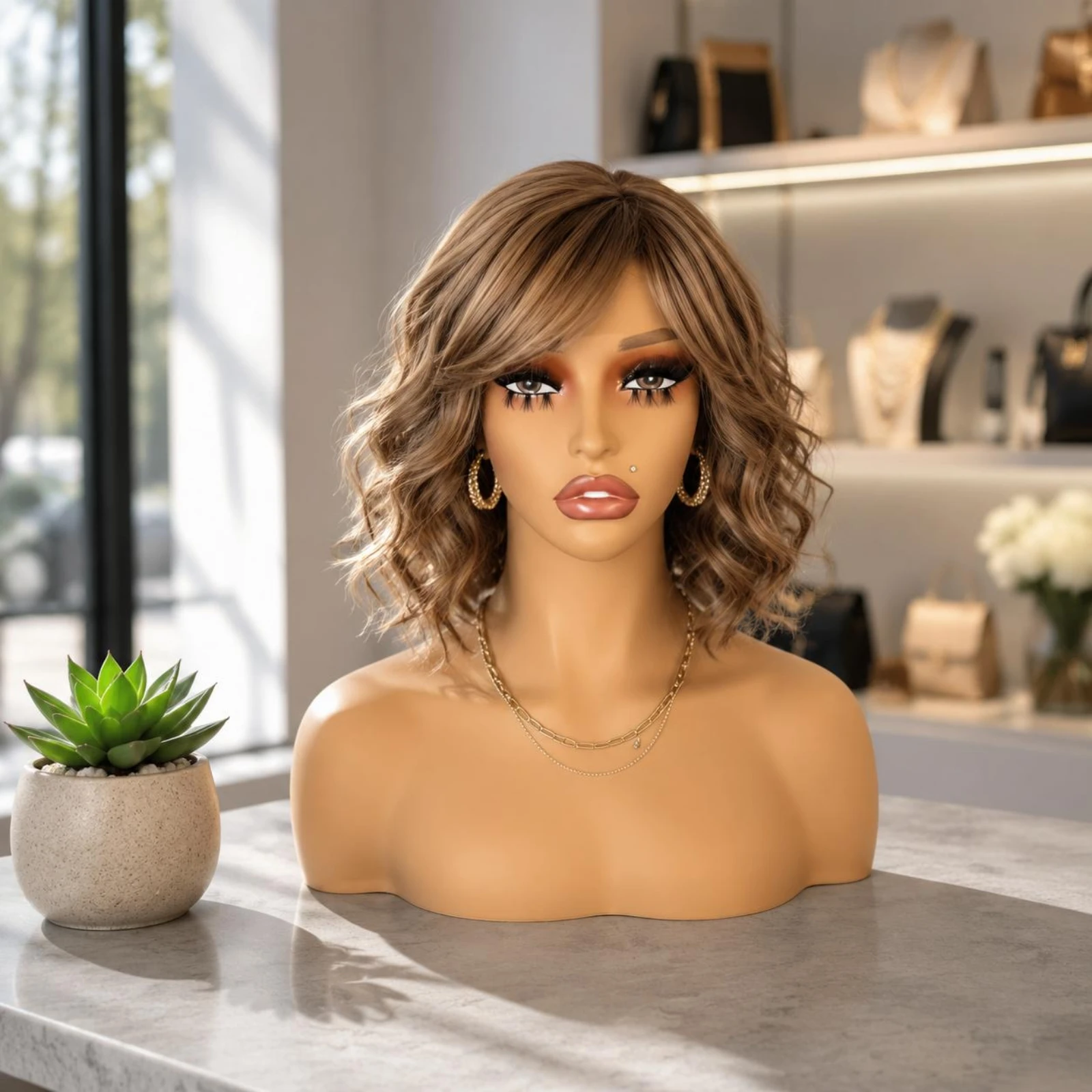 hairpiece-display-head-pvc-female-hairpiece-head-female-bust-mannequin-glossy-surface-lightweight-for-salon-owners