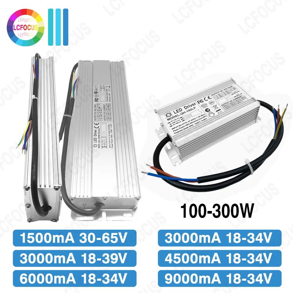 

Водонепроницаемый 100Вт 120Вт 150Вт 200Вт 300Вт светодиодный драйвер постоянного тока 18-34В 1500мА 3000мА 3600мА 4500мА 6000мА 9000мА Трансформаторы освещения