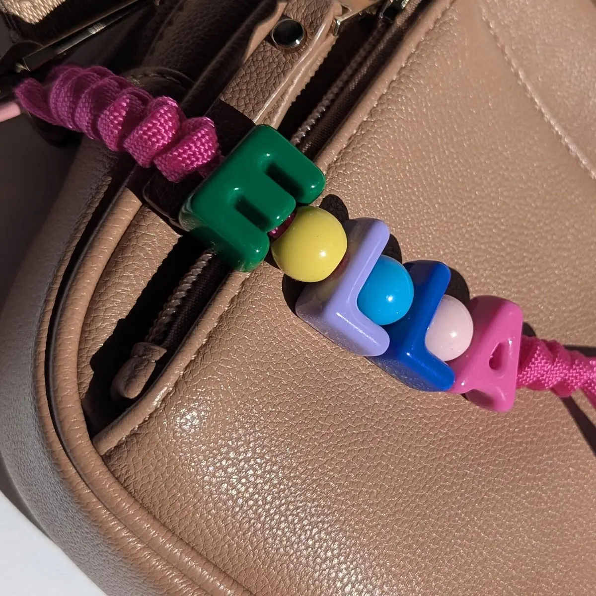Personalized Name Beaded Keychain, Unique Bag Accessory