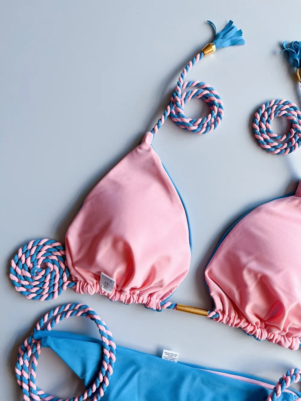 RUOTONSEPT 2024 Sexy Braiding rope Solid Bikini Set Women's Swimsuit Two-piece Triangle Swimwear Bathing Suit Brazilian Biquinis