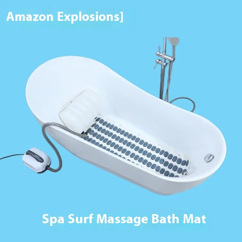 Waterproof Full Body Foldable Spa Bubble Machine Bathroom Non-slip Home Surfing Massage Bath Mat