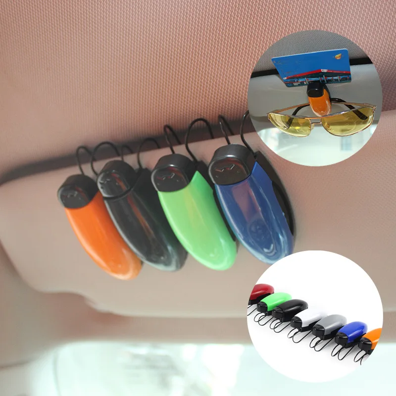 Universal Car Glasses Clip S-type Sun Visor Sunglasses  Eyeglasses Card Pen Holder Clip Auto Ticket Holder Auto Case