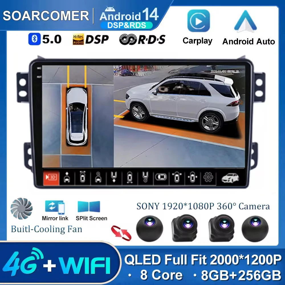 

Android 14 Car Radio For SUZUKI Splash Ritz OPEL Agila 2008-2012 Video Navigation Multimedia Player 2Din Carplay Stereo SWC DSP