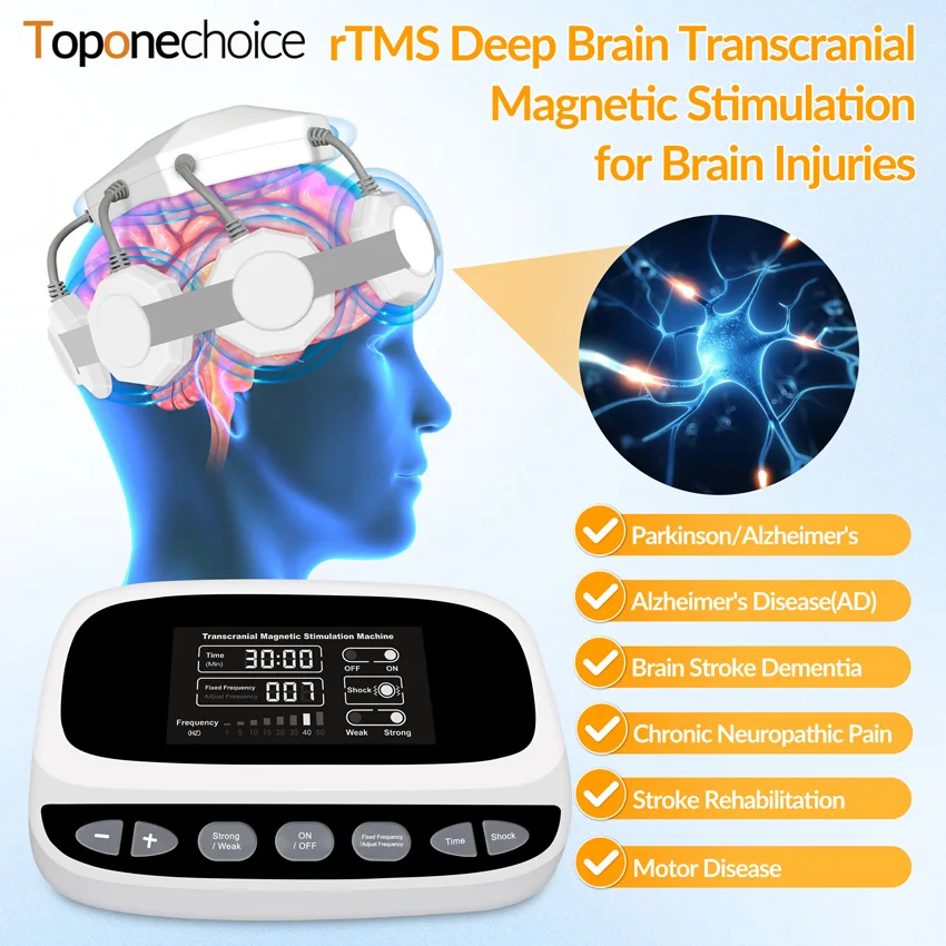 

Repetitive Transcranial Magnetic Stimulation Therapy Machine rTMS for Depression Anxiety Schizophrenia Parkinsons OCD Treatment