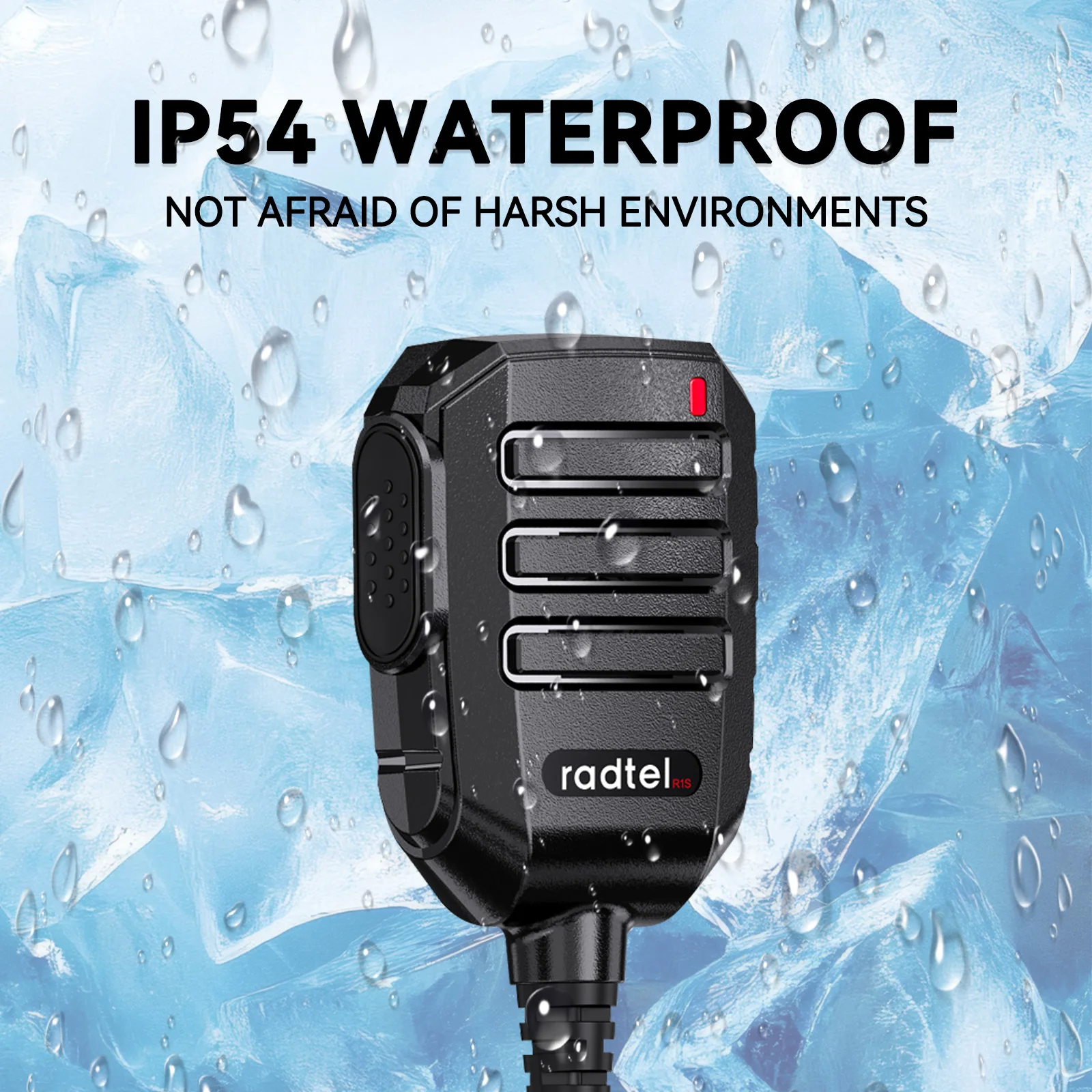 ميكروفون مكبر صوت Radte R1S مع 360 درجة °   مكبر صوت بمشبك حزام دوار لـ Radtel RT-4D RT-493 RT-860 RT-900 RT-910 RT-910B