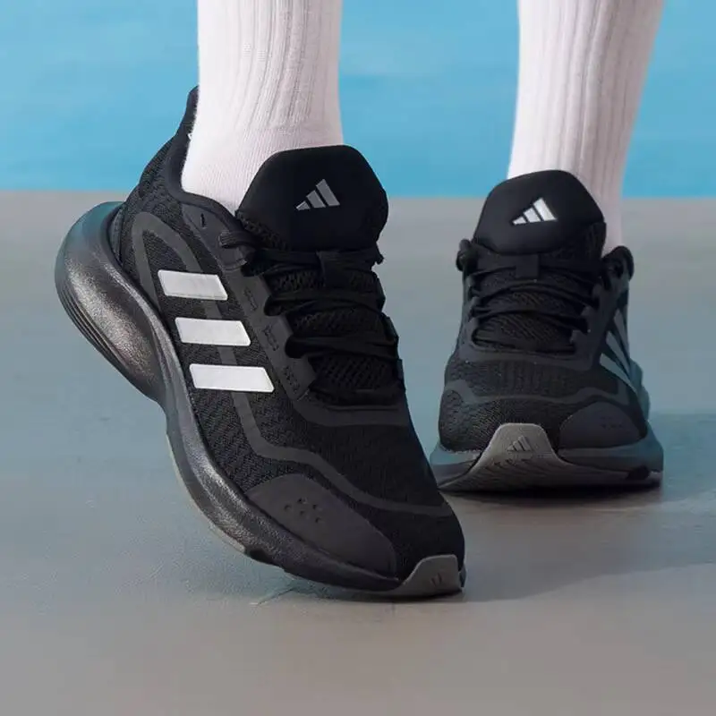 New Adidas 2026 Mens Running Shoes JH5150 Black Breathable Mesh Sneakers