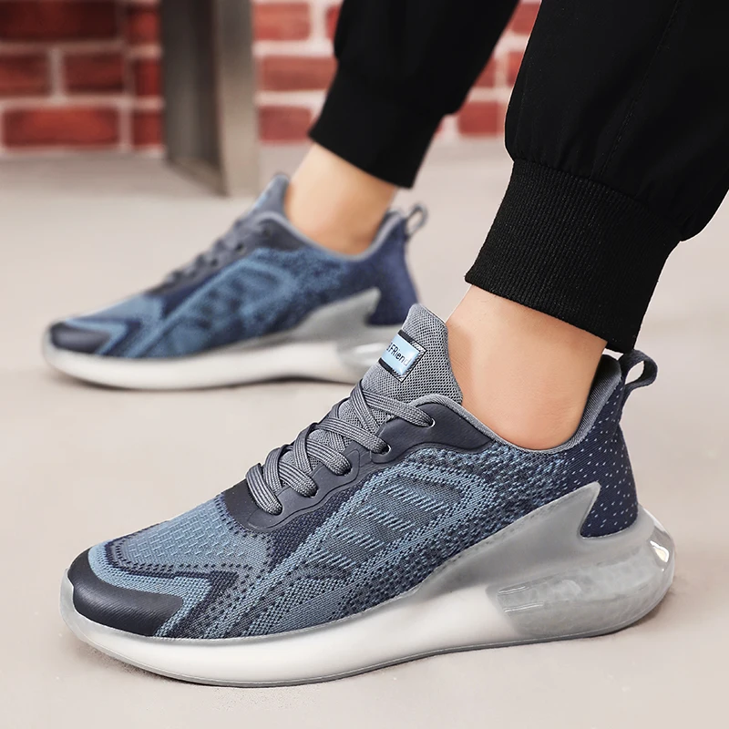 

2025 Высококачественная мужская спортивная сетчатая дышащая повседневная обувь для отдыха, уличные амортизирующие кроссовки на мягкой подошве, мужские модные кроссовки