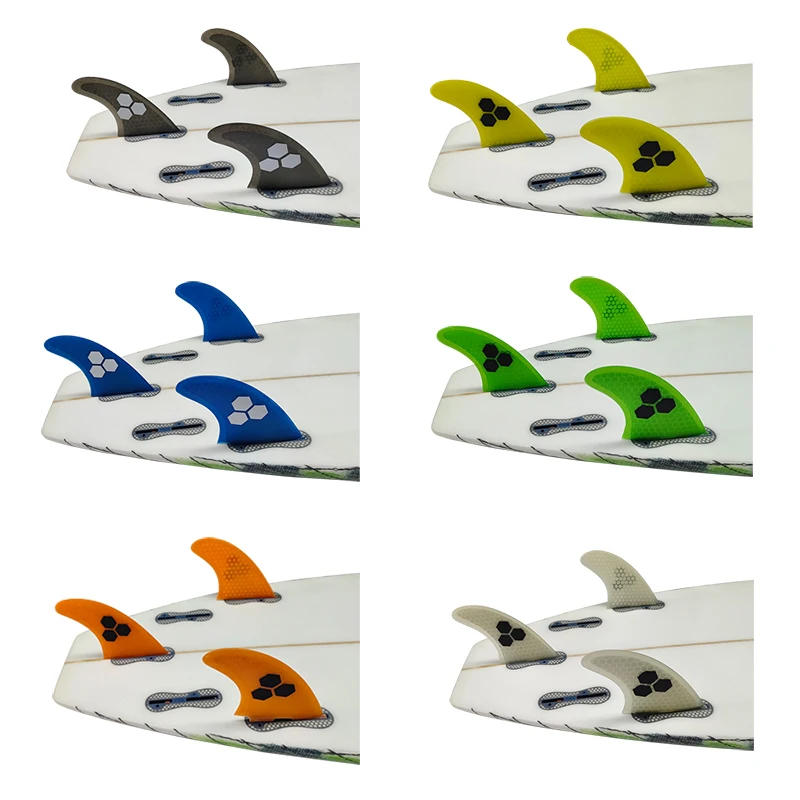 

Surf Fins Double Tabs 2 L Fin Honeycomb Surfboard Fin Surfing Fin Quilhas Thruster Surf Accesories Tri Fin Set Swimming Fins