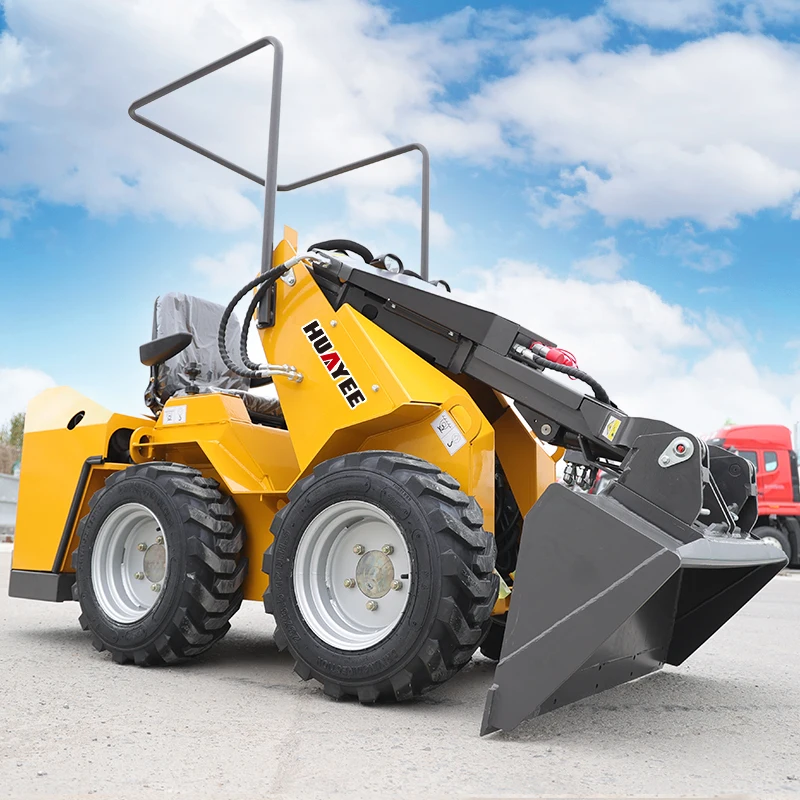 2026 جرافة انزلاقية صغيرة ديزل CE Epa Kubota محرك محمل صغير الزاحف 500 كجم 1 طن جرافة ذات عجلات صغيرة للبيع