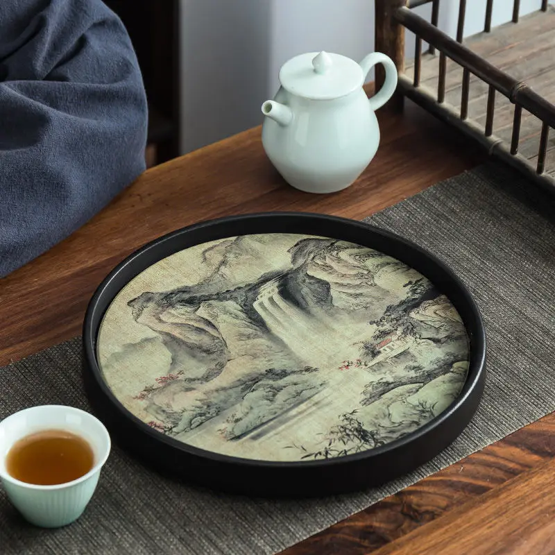 Imagem -05 - Estilo Chinês Quick Drying Tea Tray Tea Mat Bule Cup Cerimônia Coaster Tradicional Kung fu Coaster Conjunto Acessórios