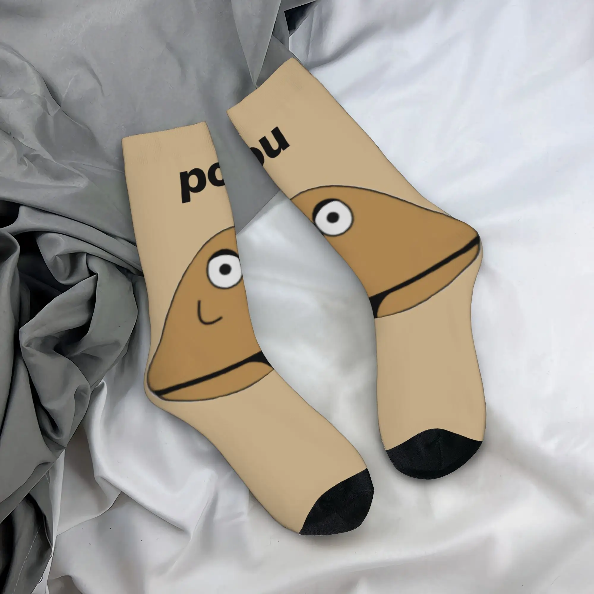 Harajuku Unisex Socks My Pet Alien Pou Merchandise Super Soft  Graphic Stockings All Season