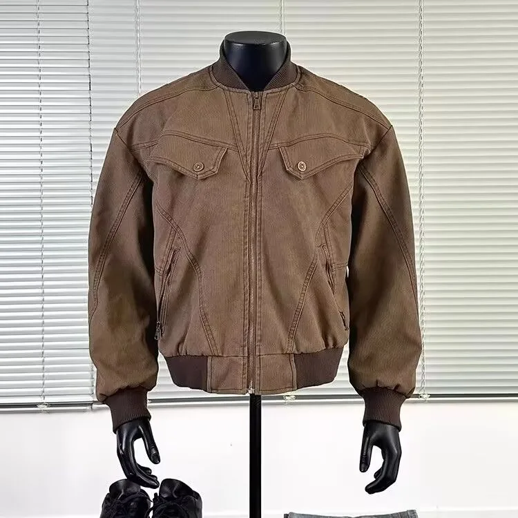 

Мужской свободный крой American Sle Jaet Double ket, повседневный открытый кардиган, верхняя одежда на осень-зиму, большие размеры 250, Pou