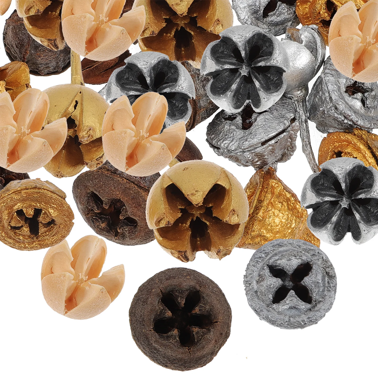 35Pcs Dried Eucalyptus Fruit Natural Ornament for DIY Xmas Tree Pendants Wreath Materials Photography Props Holiday Decor