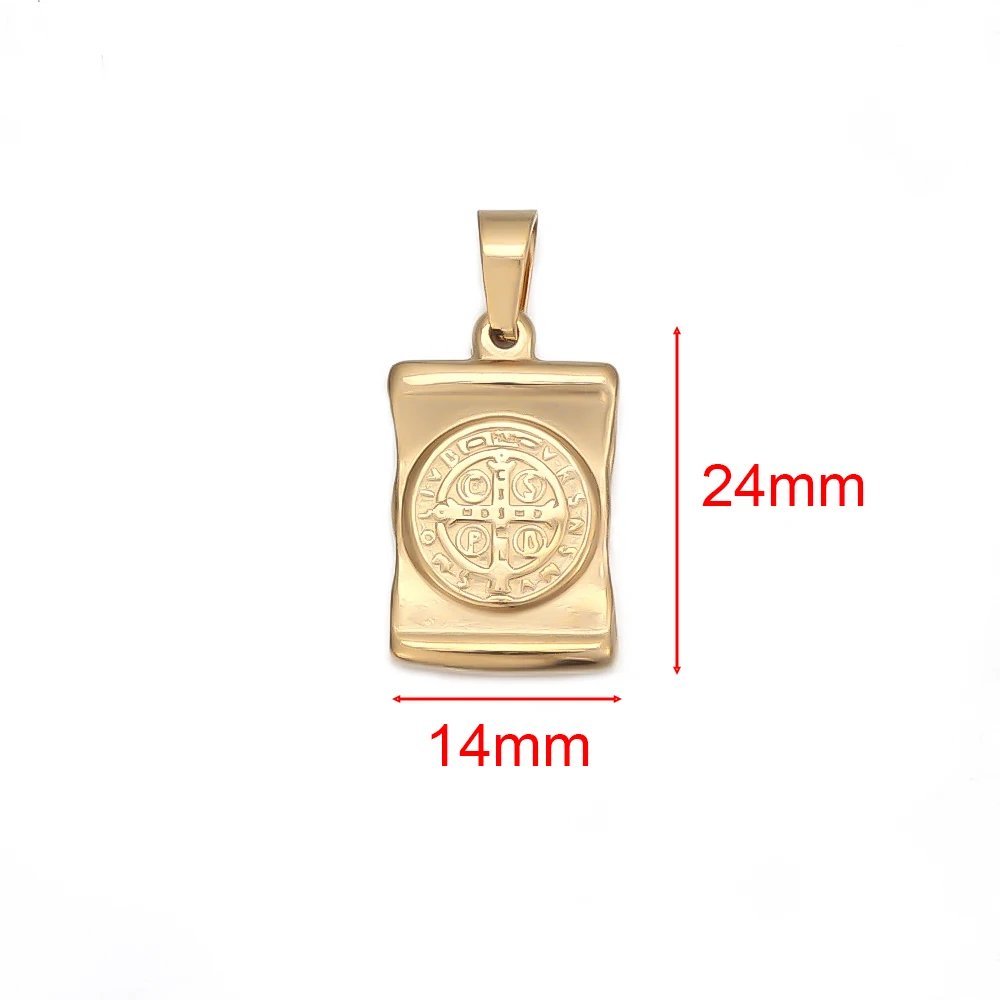 5pcs Stainless Steel  Jesus Christ Charms Pendants for DIY Jewelry Necklace Gift Making Cross Charms Findings Wholesale - Image 5