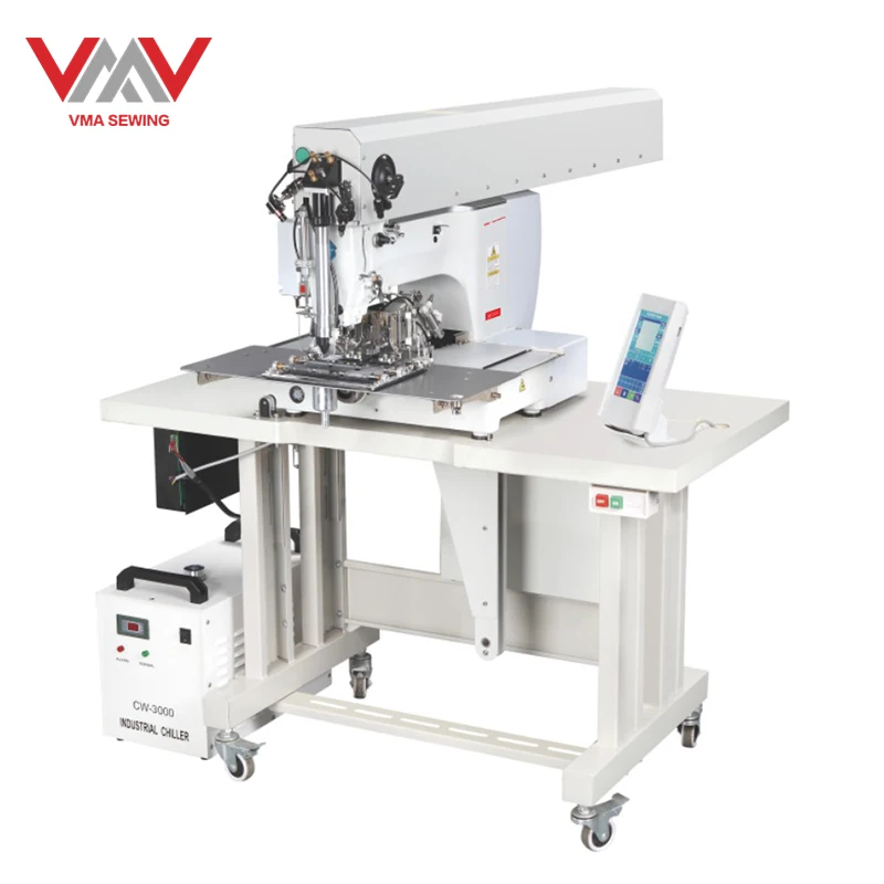 VMA Cloth T Shirt Automatic 20mm Computerized Pattern Sewing Machine With Laser Cutting Device Industrial