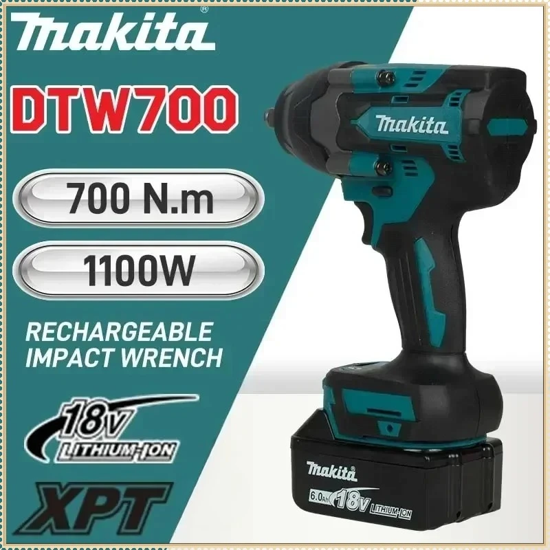 

Makita Brushless DTW700 Electric Impact Wrench Cordless Electric Wrench 1/2 inch for Makita Battery Screwdriver Power Tools