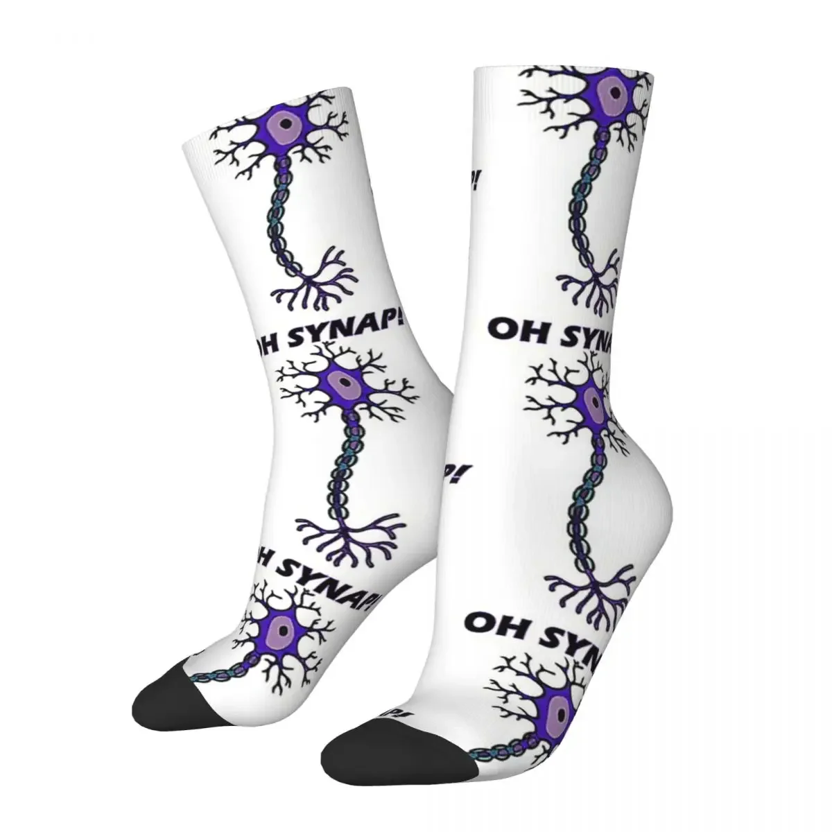 Neuron - Oh Snap! - Science Pun Socks Harajuku Super Soft Stockings All Season Long Socks Accessories for Unisex Gifts