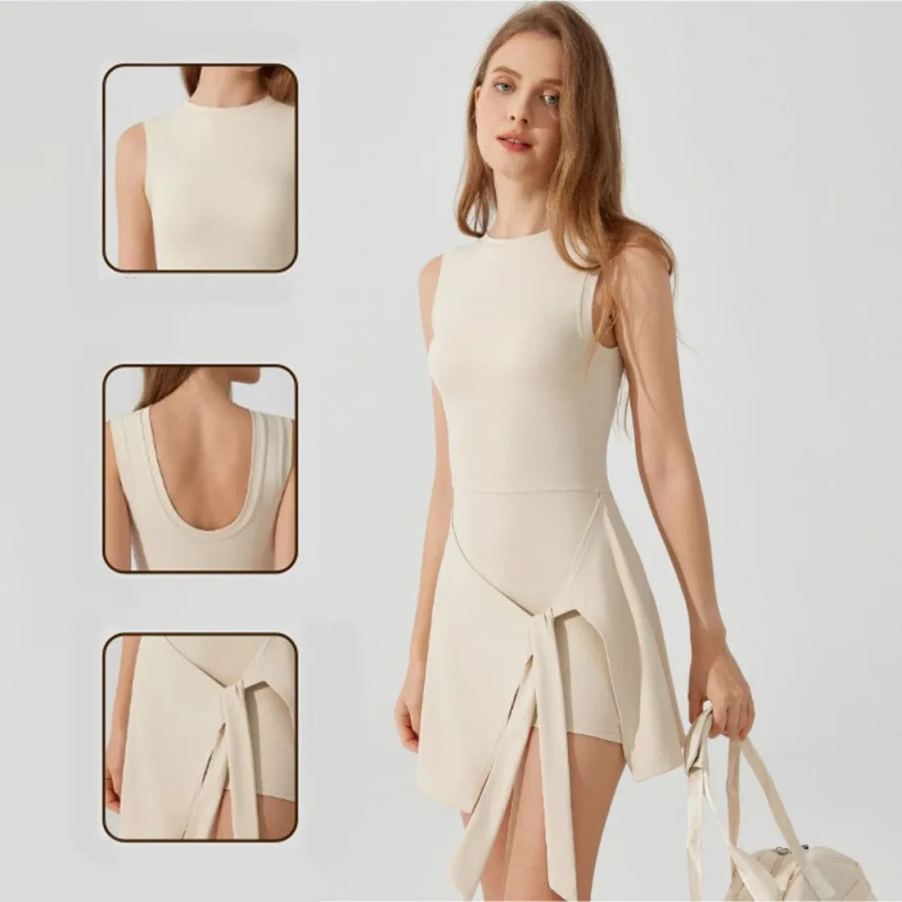 

Комбинезон без рукавов для повседневной одежды Комбинезон из смеси льна с поясом и боковыми карманами Женский спортивный комбинезон для пеших прогулок