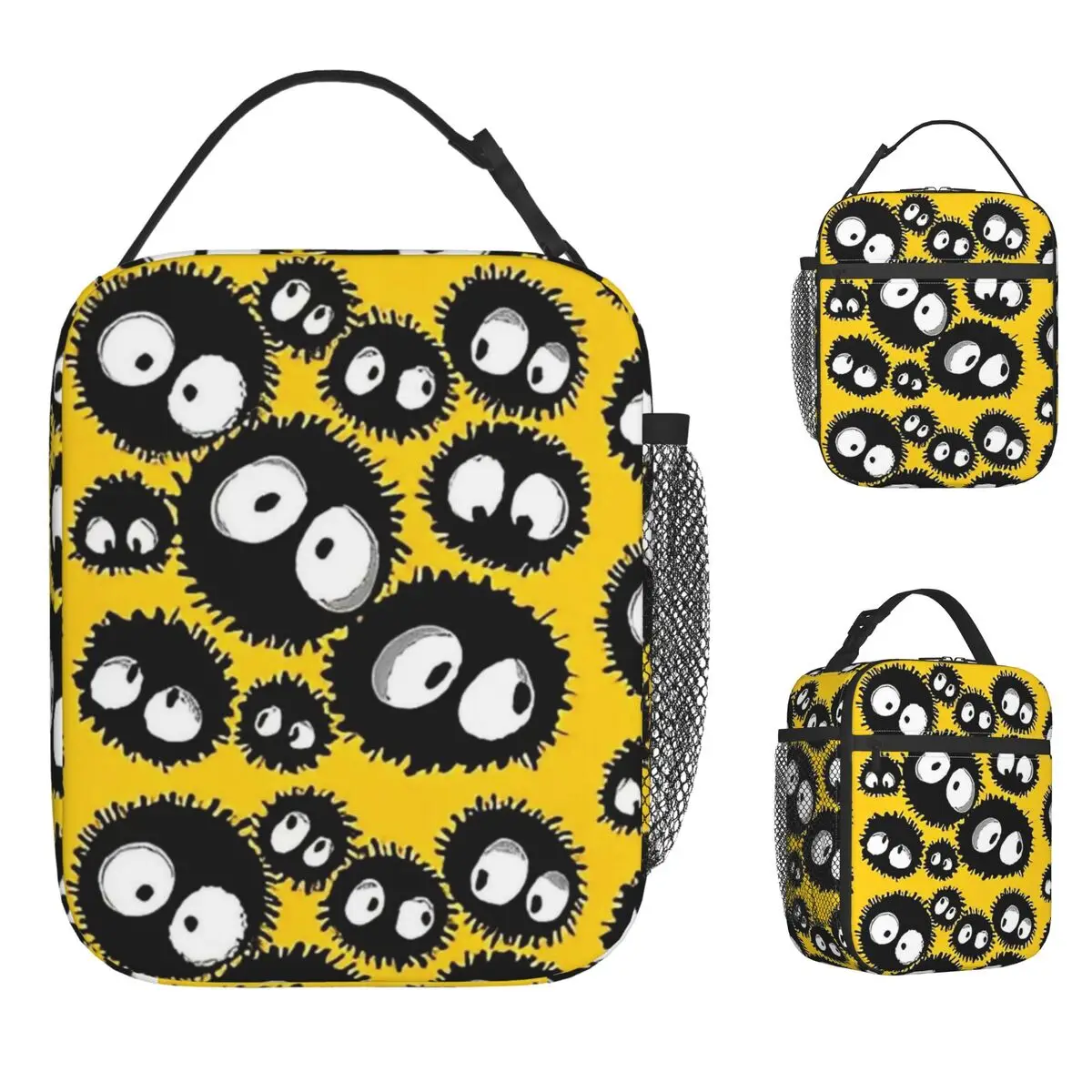 

Сумка для обеда Susuwatari Soot, модная коробка для обеда для взрослых, офисная портативная сумка-холодильник на молнии, термосумка-тоут с принтом Оксфорд