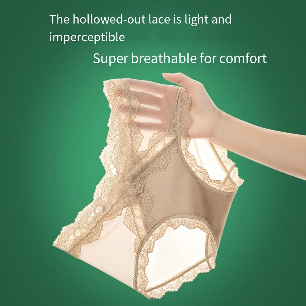 

Ladies Summer Pure See Through Lace Panties With Lengthened Silk Crotch Omen's Panties Four Corner Panties Comfortable
