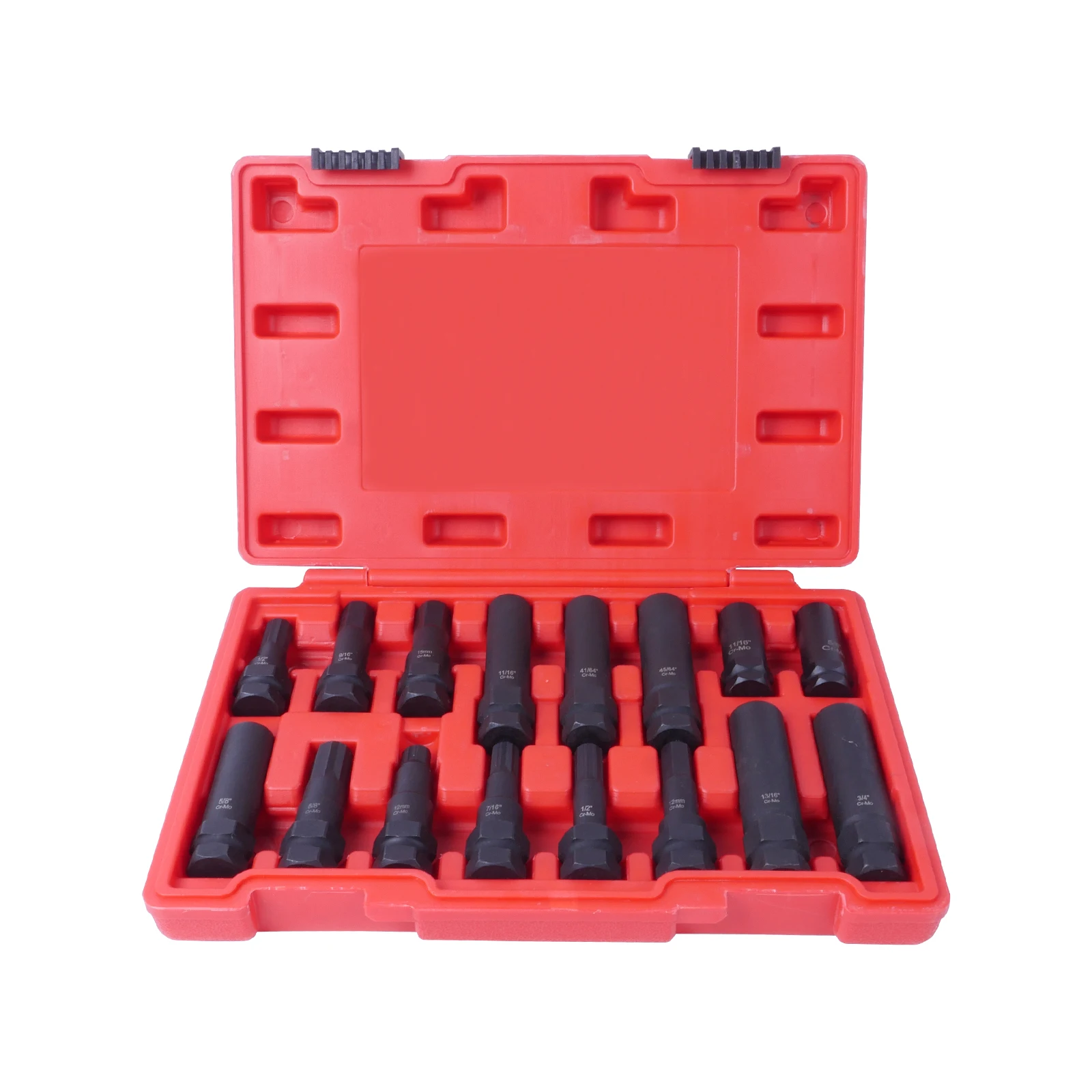 16pc Wheel Lock Removal Tool, SAE & Metric Locking Lug Nut Master Key for Removing Locking Spline Star Hex, Fluted Hex Lug Nuts