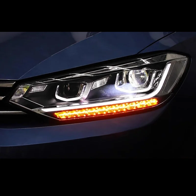 

Фара в сборе для Volkswagen vw Touran 16-18, модифицированная передняя лампа, динамический сигнал штока, автомобильные аксессуары