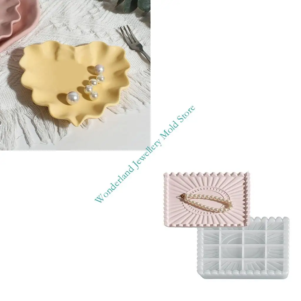 

H7EB прочные пищевые сорта Силиконовая плесень креативные формы для подножки для создания квадратных сердечных лоток в гипсовых