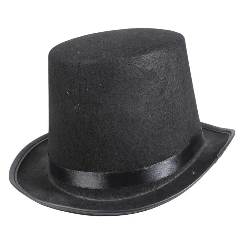 

R1WE Black Top Hat Steampunk Magician Costume Props for Rave Party Adult Kids Show